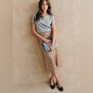 Sezane Sandy Skirt Leopard Size 34/2